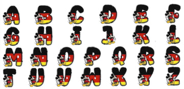 377 - Mickey Mouse Letters  UV-DTF 16oz Cup Wrap