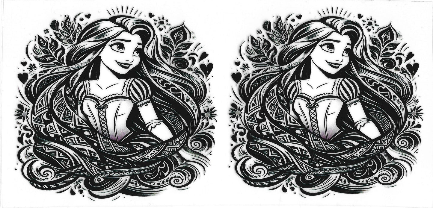 369 - Rupunzel  UV-DTF 16oz Cup Wrap