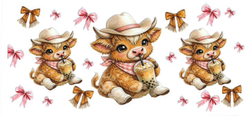 361 - Western Highland Cow  UV-DTF 16oz Cup Wrap