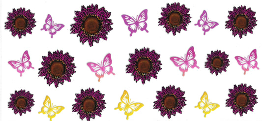 359 - Sunflowers & Butterflies  UV-DTF 16oz Cup Wrap