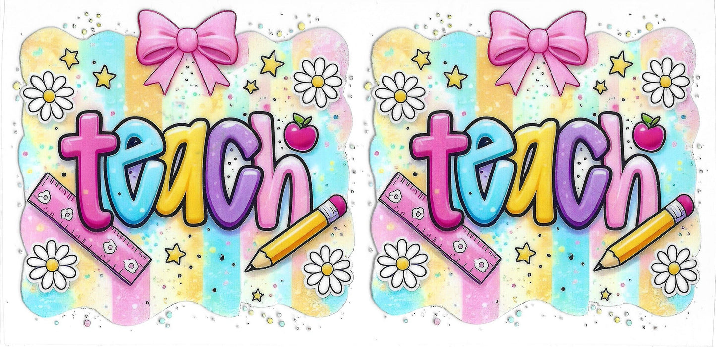 358 - Teach  UV-DTF 16oz Cup Wrap