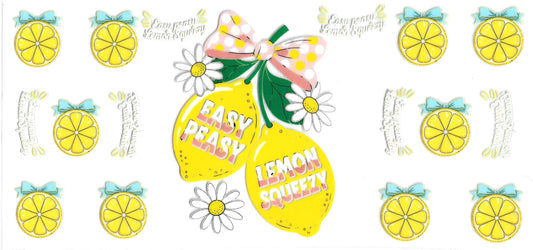 352 - Easy Peasy Lemon Squeezy  UV-DTF 16oz Cup Wrap