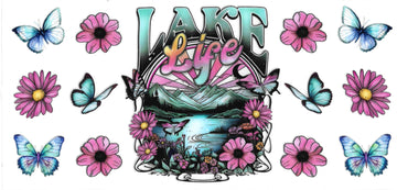 351 - Lake Life  UV-DTF 16oz Cup Wrap
