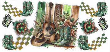 893 - Cowboy  Boots & Hat