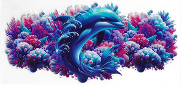 754 - Dolphin UV-DTF 16oz Cup Wrap