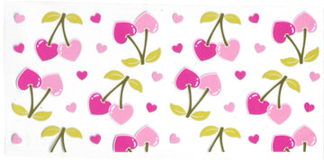 852 - Pink cherries UV-DTF 16oz Cup Wrap
