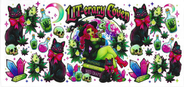 1067 - Literary coven UV-DTF 16oz Cup Wrap