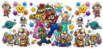 1080 - Mario UV-DTF 16oz Cup Wrap