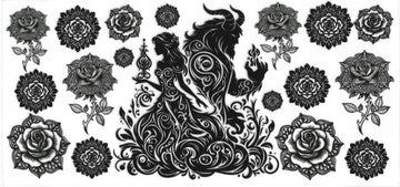 1084 - Beauty & the Beast UV-DTF 16oz Cup Wrap