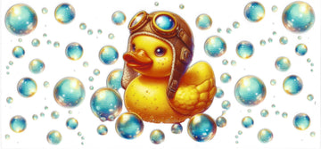 1114 - Flight rubber duck UV-DTF 16oz Cup Wrap