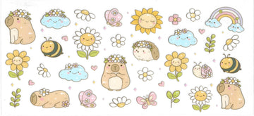 1125 - Capybara sunshine UV-DTF 16oz Cup Wrap