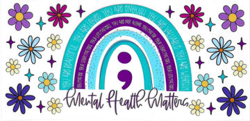 1195 - Mental health matters UV-DTF 16oz Cup Wrap