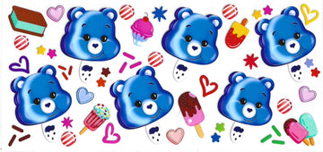 1202 Blue care bear UV-DTF 16oz Cup Wrap