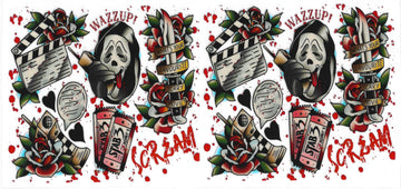 310 - Ghostface UV-DTF 16oz Cup Wrap