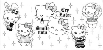 1046 - Smile now cry later hello kitty UV-DTF 16oz Cup Wrap