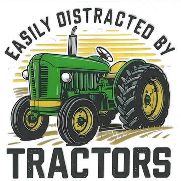 D93 - Easily distracted by tractors UV-DTF Decal