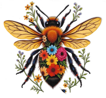 D119 - Flower Bee UV-DTF Decal