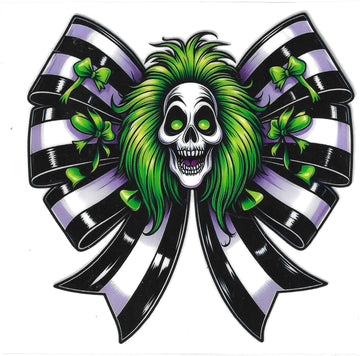 D143 - Beetlejuice bow UV-DTF Decal