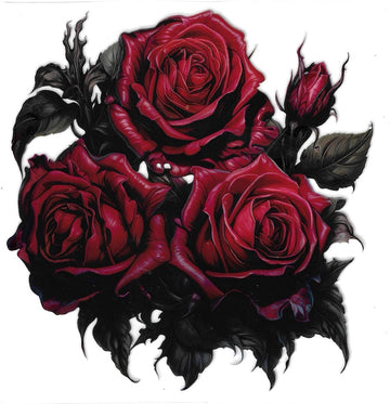 D14 - Red roses UV-DTF Decal
