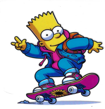 D151 - Bart skateboarding UV-DTF Decal
