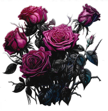 D15 - Pink rose bouquet  UV-DTF Decal