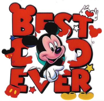 D214 - Mickey Best Dad Ever UV-DTF Decal