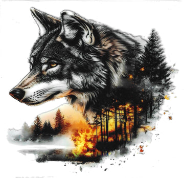 D222- Wolf UV-DTF Decal