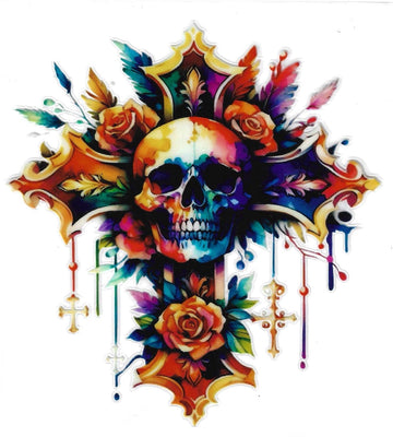 D224 - Skull Cross UV-DTF Decal