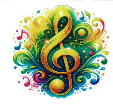 D226 - Music note UV-DTF Decal