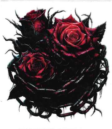 D232 - Dark romance roses UV-DTF Decal