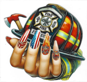 D24 - Fire fighter nails UV-DTF Decal