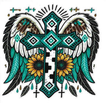 D110 - Western Cross UV-DTF Decal