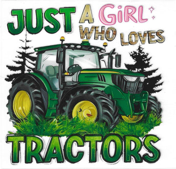 D61 - Just a girl who loves tractors UV-DTF Decal