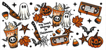 1244 - My heart belongs to halloween UV-DTF 16oz Cup Wrap