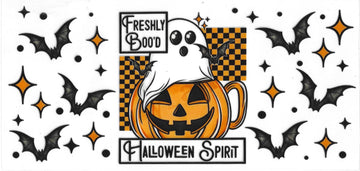 1272 - Freshly Boo'd halloween spirit UV-DTF 16oz Cup Wrap