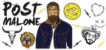 1276 - Post Malone UV-DTF 16oz Cup Wrap