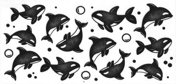1292 - Whales UV-DTF 16oz Cup Wrap