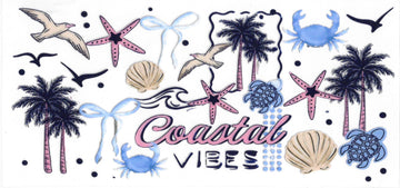 1316 - Coastal Vibes UV-DTF 16oz Cup Wrap