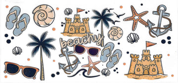 1318 - Beachy UV-DTF 16oz Cup Wrap