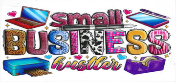1446 - Small business hustler UV-DTF 16oz Cup Wrap