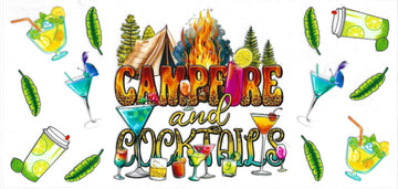2332 - Campfire & cocktails UV-DTF 16oz Cup Wrap