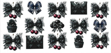 1478 - Cherry bows UV-DTF 16oz Cup Wrap