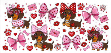 1484 - Dachshund UV-DTF 16oz Cup Wrap
