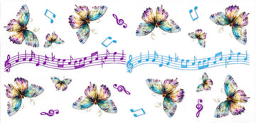 1489 - Butterfly Music Notes UV-DTF 16oz Cup Wrap