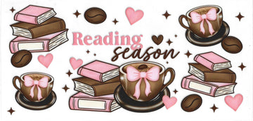 1497 - Reading season UV-DTF 16oz Cup Wrap