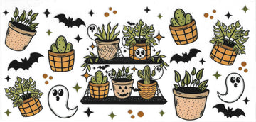 1500 - Spooky plants UV-DTF 16oz Cup Wrap
