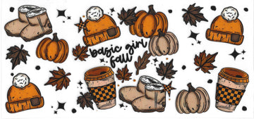 1504 - Basic girl fall UV-DTF 16oz Cup Wrap