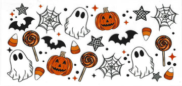1516 - Pumpkins & Ghost UV-DTF 16oz Cup Wrap