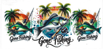 1360 - Gone Fishing UV-DTF 16oz Cup Wrap