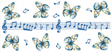 1380 - Butterflies & Music Notes UV-DTF 16oz Cup Wrap